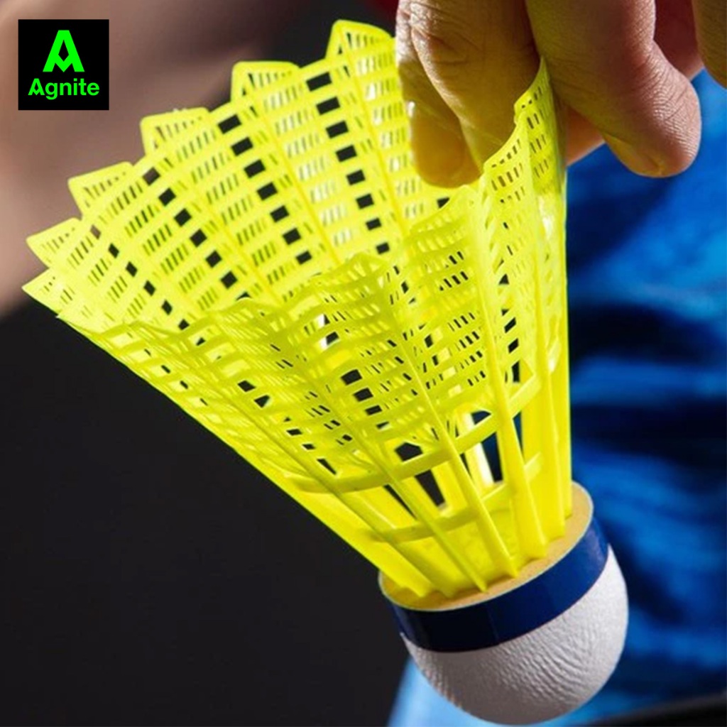 [MUA 1 TẶNG 1] Cầu lông nhựa cao cấp, quả cầu lông nhựa AGNITE chính hãng, đường bay ổn định, nhẹ, bền, 2 màu tùy chọn