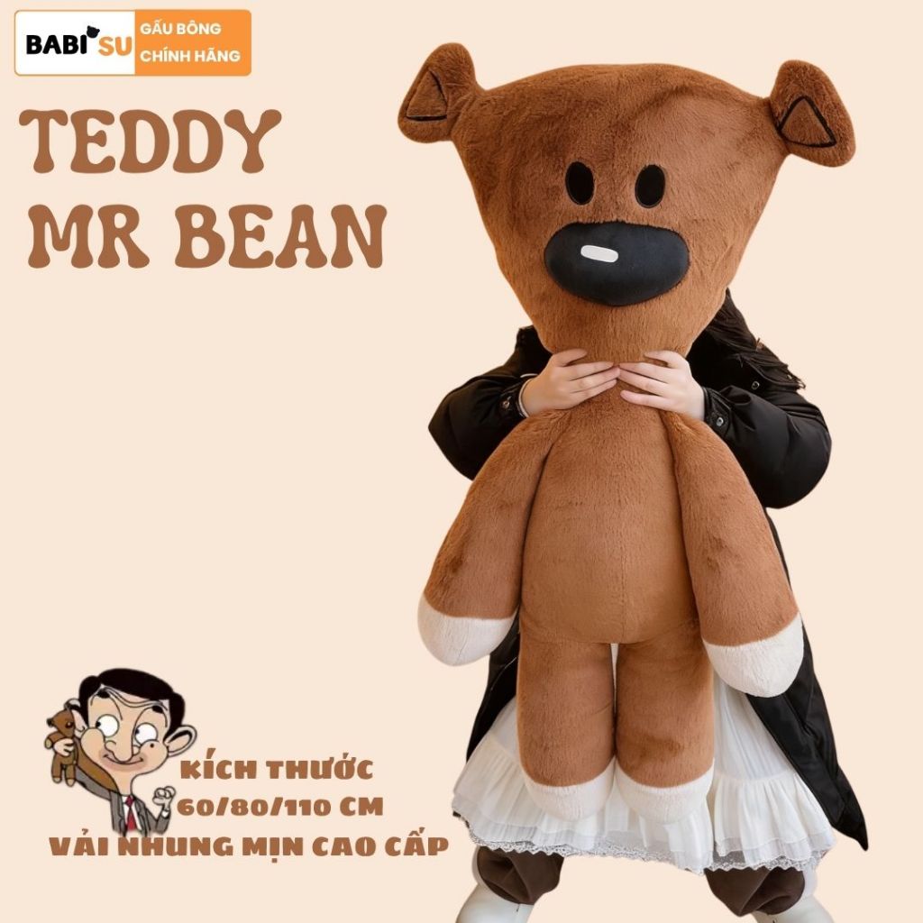 Gấu Bông Mr Bean Size Lớn, Thú Nhồi Bông Teddy Mr Bean Quà Tặng Cho Bạn Gái, Bé Làm Gấu Ôm Ngủ Có Gác Chân, Babisu