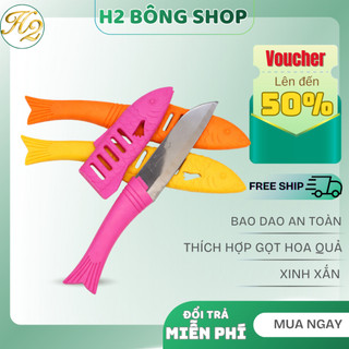 Dao Gọt Hoa Quả Có Bọc Lưỡi Dao Hình Cá Dễ Thương