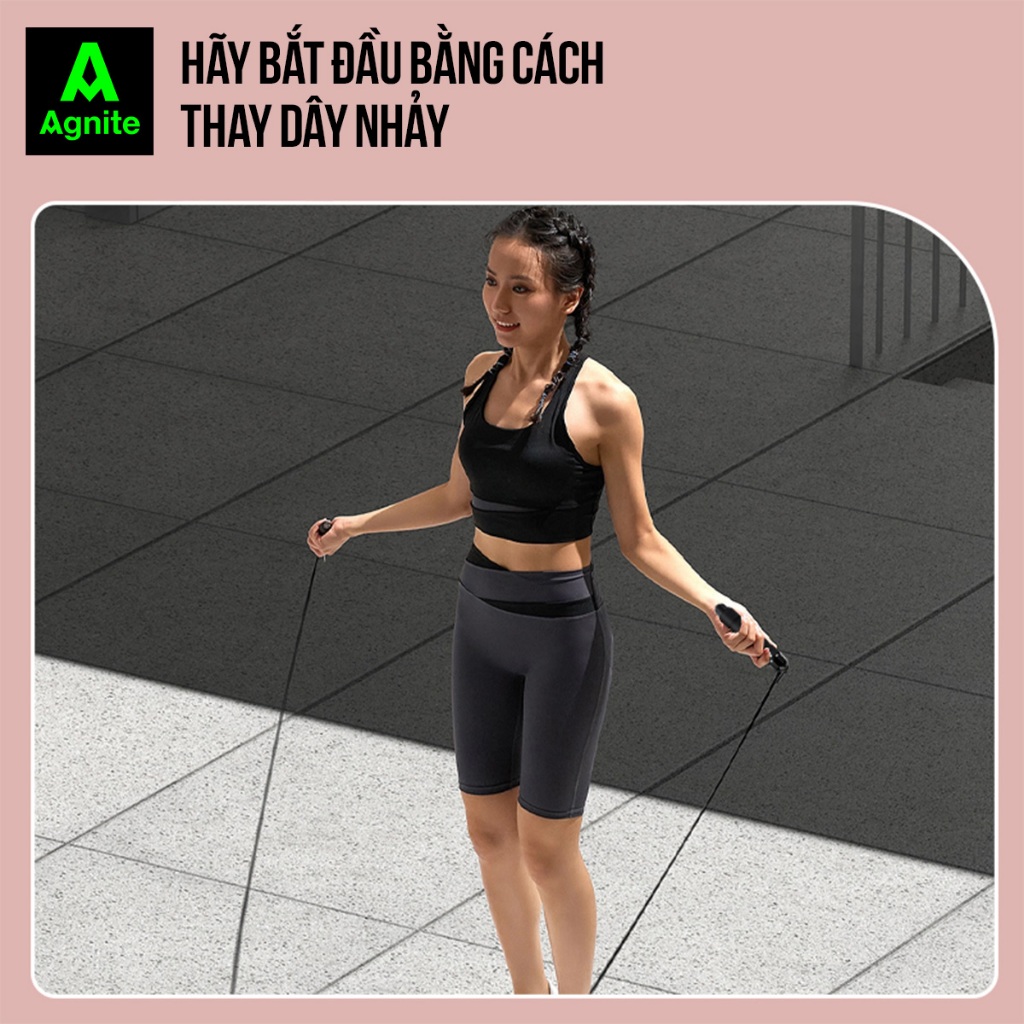 Dây Nhảy Agnite Giảm Cân Dây Nhảy Thể Lực Tính Calo Tập Cardio Tại Nhà Nam Nữ