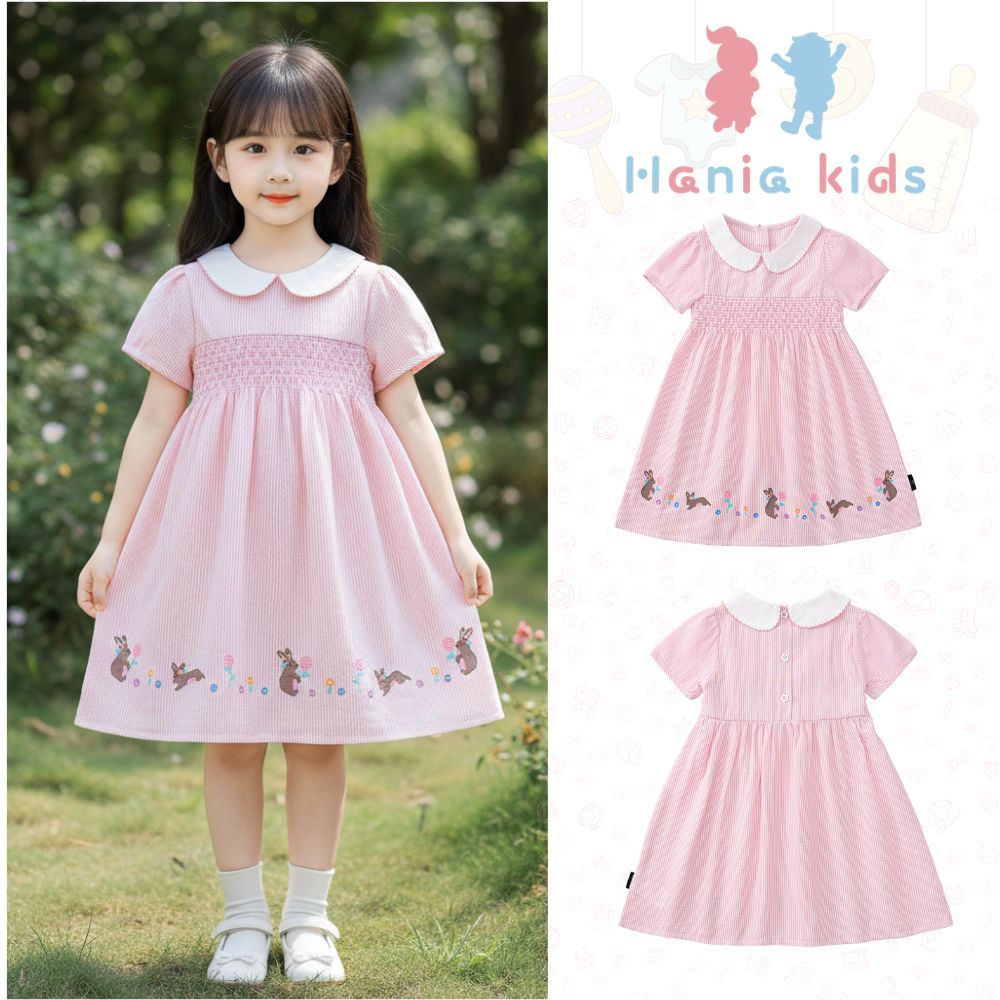BST Váy Mùa Hè 2026 Cho Bé Gái, Váy Có Cổ Cho Bé Gái Họa Tiết Dễ Thương Chất Liệu Cotton