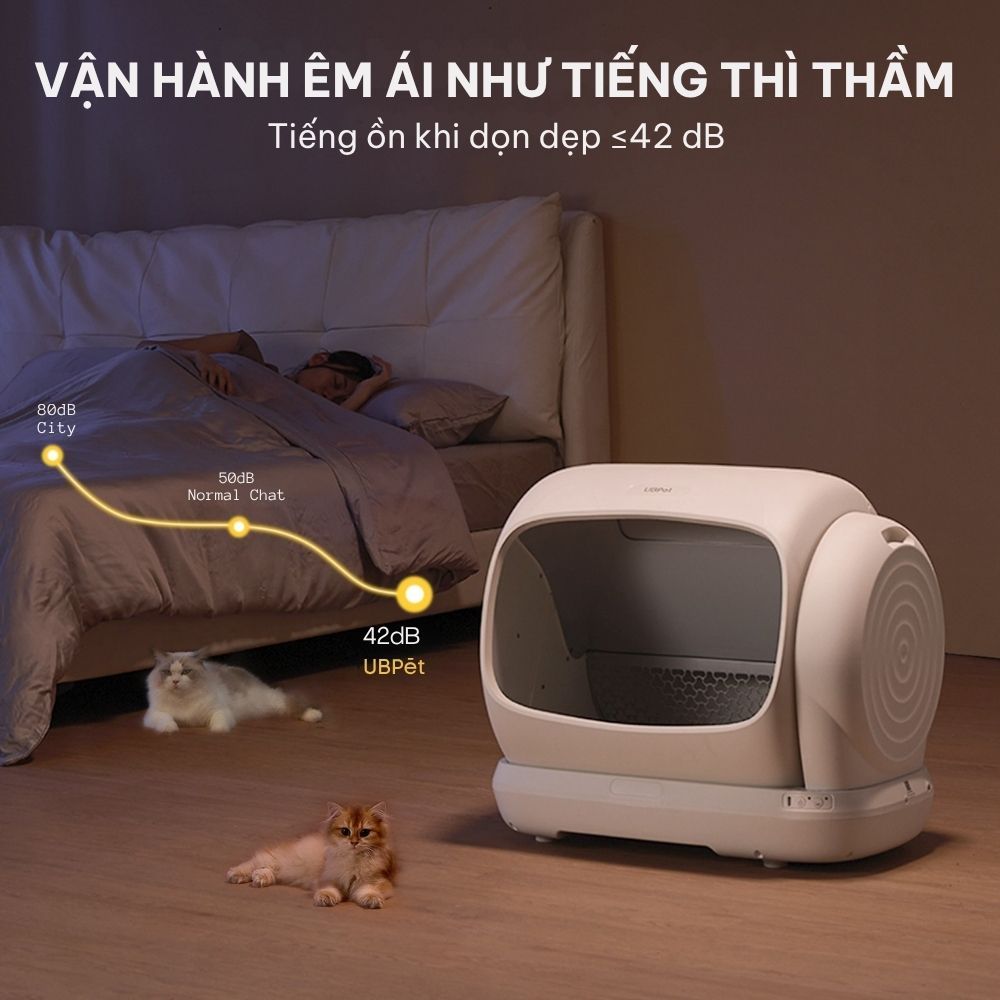 [NEW 2026] Máy Vệ Sinh Cho Mèo Tự Động UBPET C41 Phù Hợp Mèo Đến 15 Kg