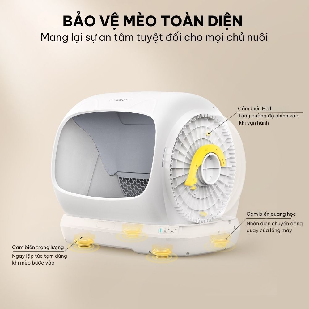 [NEW 2026] Máy Vệ Sinh Cho Mèo Tự Động UBPET C41 Phù Hợp Mèo Đến 15 Kg