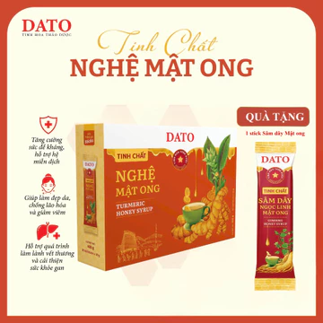 Tinh Chất Nghệ Mật Ong DATO Dạng Syrup – Nghệ Đỏ Tây Nguyên Kết Hợp Mật Ong Tự Nhiên, Hương Vị Dịu Nhẹ Tiện Lợi