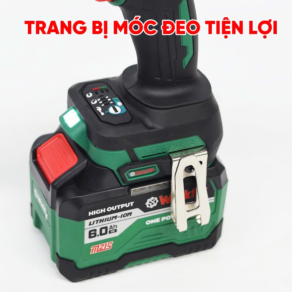 [KÈM PHỤ KIỆN] Máy Bắn Bulong 2100N  Workfix WF-IW2100PRO Khỏe Nhất, Chuyên Vặn Mở Vặn Ốc Xe Kéo, Xe Tải Tấn, Ô Tô,...