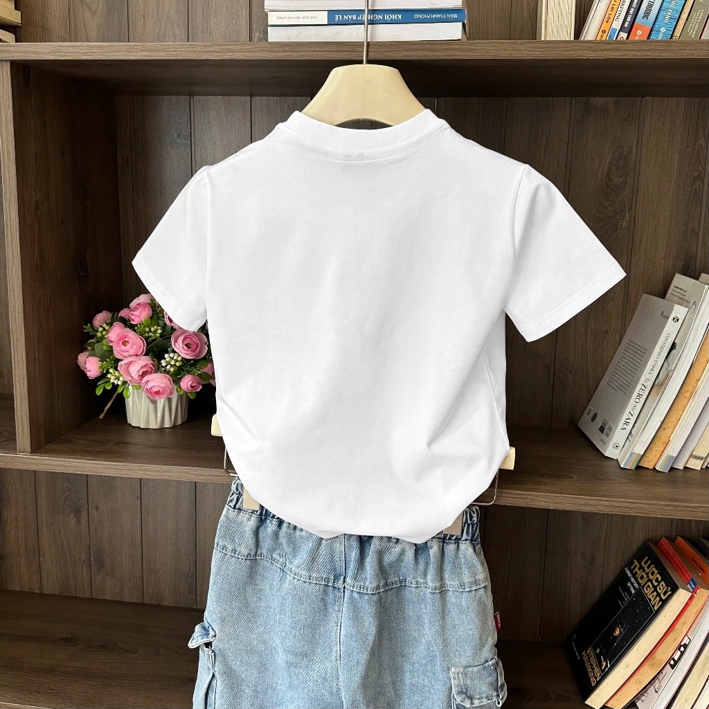 Áo Thun Trẻ Em Mirage Họa Tiết Chó Trắng Đáng Yêu Chất 100% Cotton Cao Cấp, Có Kèm Hình Thật.