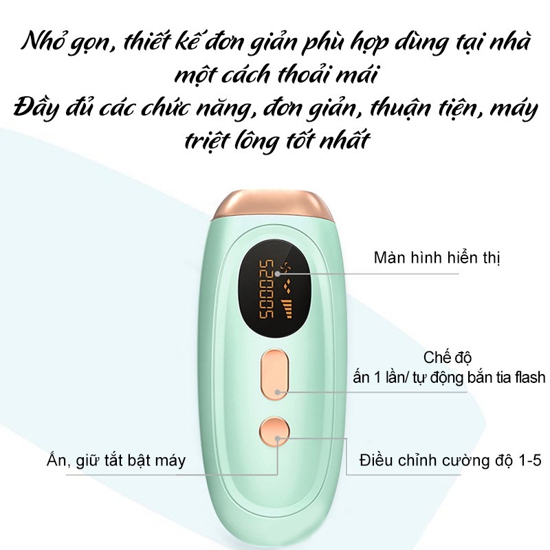 Máy Triệt Lông Mini RUGGO, NĂNG LƯỢNG 19J Rút Ngắn Thời Gian Loại Bỏ Lông Vĩnh Viễn Tại Nhà, Triệt Lạnh IPL TRẺ HÓA DA | BigBuy360 - bigbuy360.vn