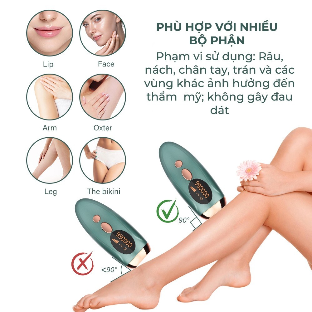 Máy Triệt Lông Mini RUGGO, NĂNG LƯỢNG 19J Rút Ngắn Thời Gian Loại Bỏ Lông Vĩnh Viễn Tại Nhà, Triệt Lạnh IPL TRẺ HÓA DA | BigBuy360 - bigbuy360.vn