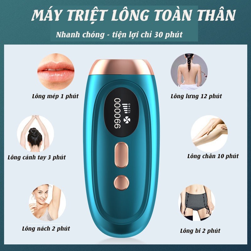 Máy Triệt Lông Mini RUGGO, NĂNG LƯỢNG 19J Rút Ngắn Thời Gian Loại Bỏ Lông Vĩnh Viễn Tại Nhà, Triệt Lạnh IPL TRẺ HÓA DA | BigBuy360 - bigbuy360.vn