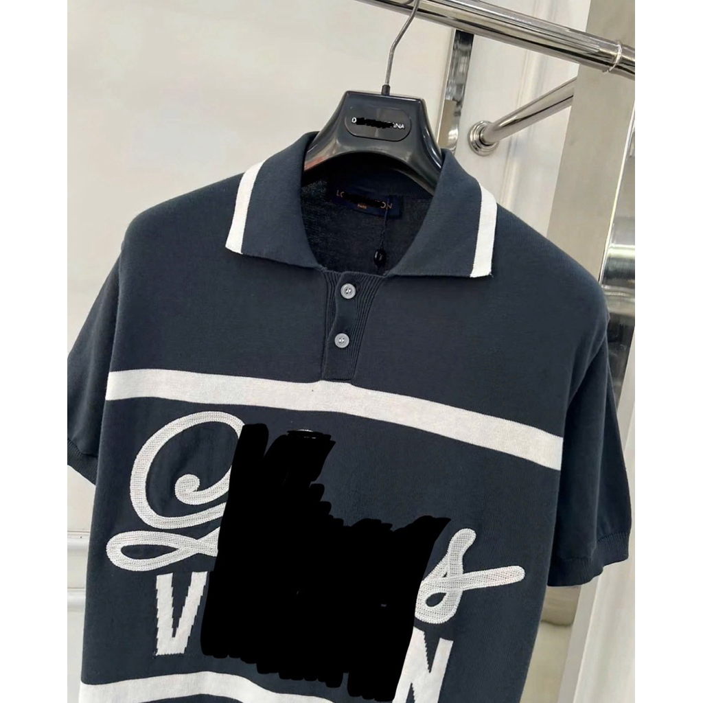 ⚡️[Hight Quality] Áo Polo Len Nam Nữ \/ Navy Cream Shirts - Điểm Nhấn Chữ Thêu Uốn Lượn Cao Cấp Loại 1