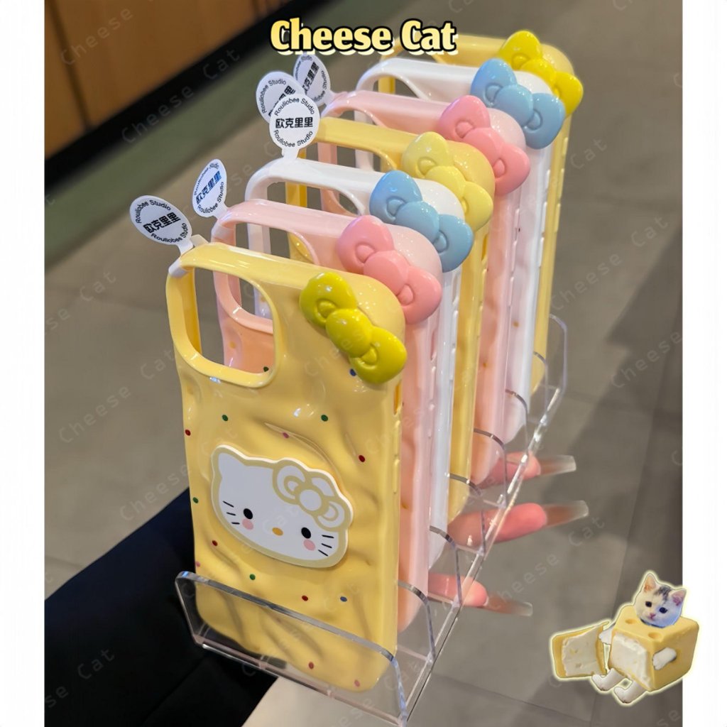phong cách cô gái hàn quốc ins Kitty chấm đen Ốp điện thoại đơn giản cho iPhone 14 15 16 13 12 11 17 Pro Max Xs Max XR