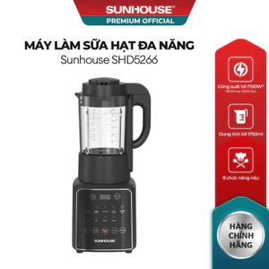 Máy làm sữa hạt đa năng Sunhouse SHD5266 - Đa chức năng xay nấu - Công suất tới 1700W - Dung tích 1750ml