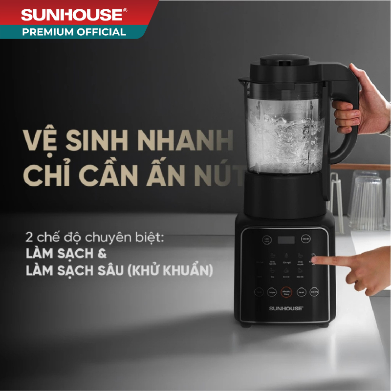 Máy làm sữa hạt đa năng Sunhouse SHD5266 - Đa chức năng xay nấu - Công suất tới 1700W - Dung tích 1750ml