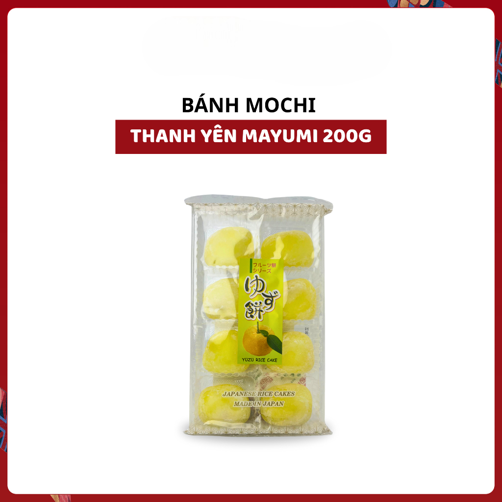 Bánh Mochi Mayumi 200g Nhật Bản - Vị Dâu Tây/Đào/Hồng Bạch/Matcha/Thanh Yên/Socola JAPAUS GOURMET