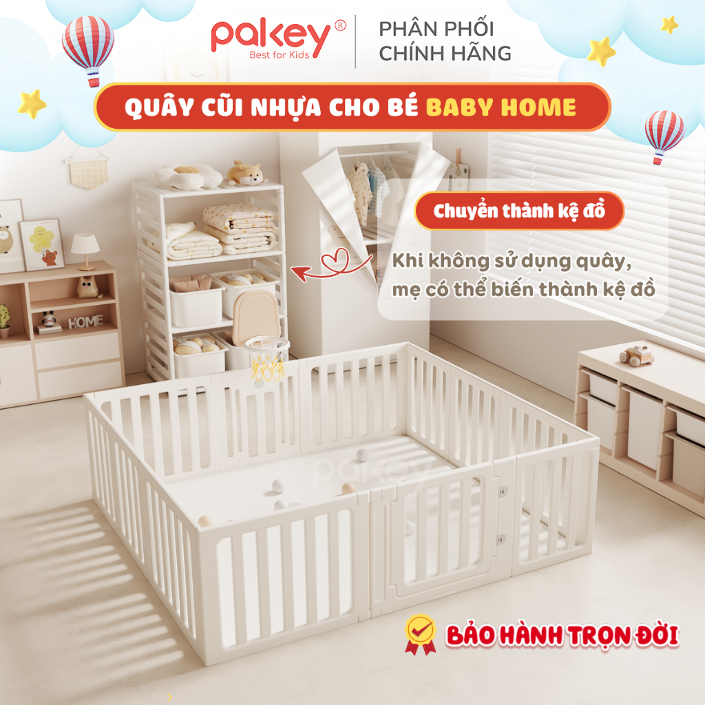 [NEW] Quây Cũi Nhựa Cho Bé Mẫu Mới Baby Home, Quây Cũi Đa Năng Có Thể Chuyển Đổi Thành Kệ Đựng Đồ Cho Bé