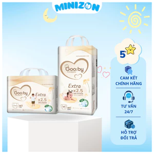 Bỉm Gooby Extra Chính Hãng - Tã Dán/Quần Siêu Mỏng Thấm Hút Đêm, Chống Hăm Đủ Size NB/S/M/L/XL/XXL