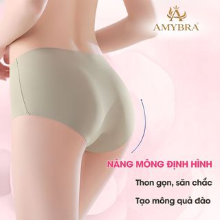 [ BST 2026 ] Quần Lót Nữ Su Lạnh Màu Basic, Quần Chip Nữ Cao Cấp Đáy Có Lót Kháng Khuẩn AMYBRA L057