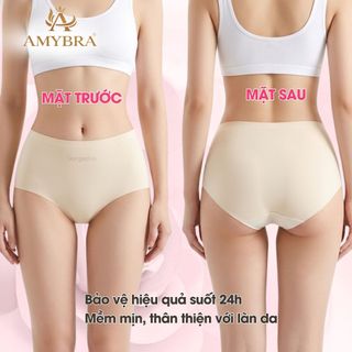 [ BST 2026 ] Quần Lót Nữ Su Lạnh Màu Basic, Quần Chip Nữ Cao Cấp Đáy Có Lót Kháng Khuẩn AMYBRA L057