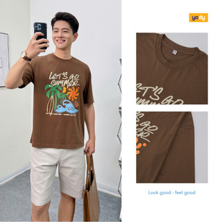 [DREAM TEAM] Áo thun phông gia đình ba mẹ bé YODY Let's Go Summer vải cotton compact MCTS26S027