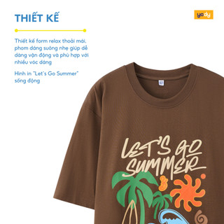 [DREAM TEAM] Áo thun phông gia đình ba mẹ bé YODY Let's Go Summer vải cotton compact MCTS26S027