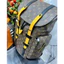 ⚡️[Hight Quality] Balo Nam Nữ \/ Chr1op Brown Backpack - Điểm Nhấn Hoa Nâu Phối Dây Vàng Cao Cấp Loại 1
