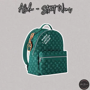 ⚡️[Hight Quality] Balo Nam Nữ \/ Green Backpack - Điểm Nhấn Hoa Xanh Lá Phối Tag Màu Sắc Cao Cấp Loại 1