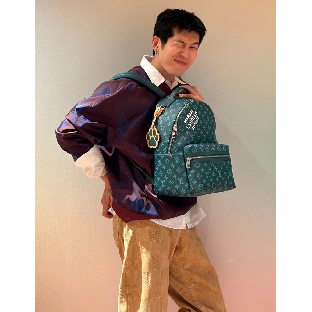 ⚡️[Hight Quality] Balo Nam Nữ \/ Green Backpack - Điểm Nhấn Hoa Xanh Lá Phối Tag Màu Sắc Cao Cấp Loại 1