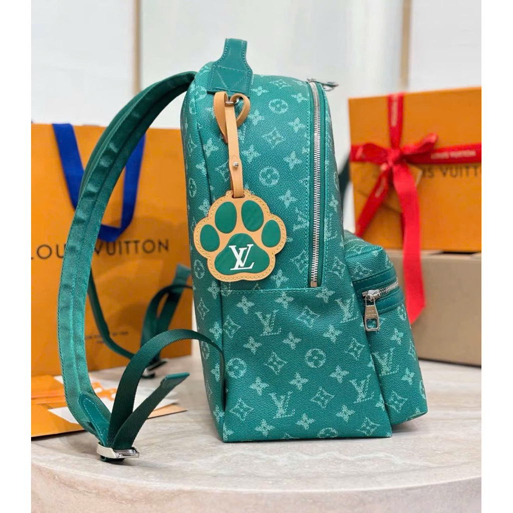 ⚡️[Hight Quality] Balo Nam Nữ \/ Green Backpack - Điểm Nhấn Hoa Xanh Lá Phối Tag Màu Sắc Cao Cấp Loại 1