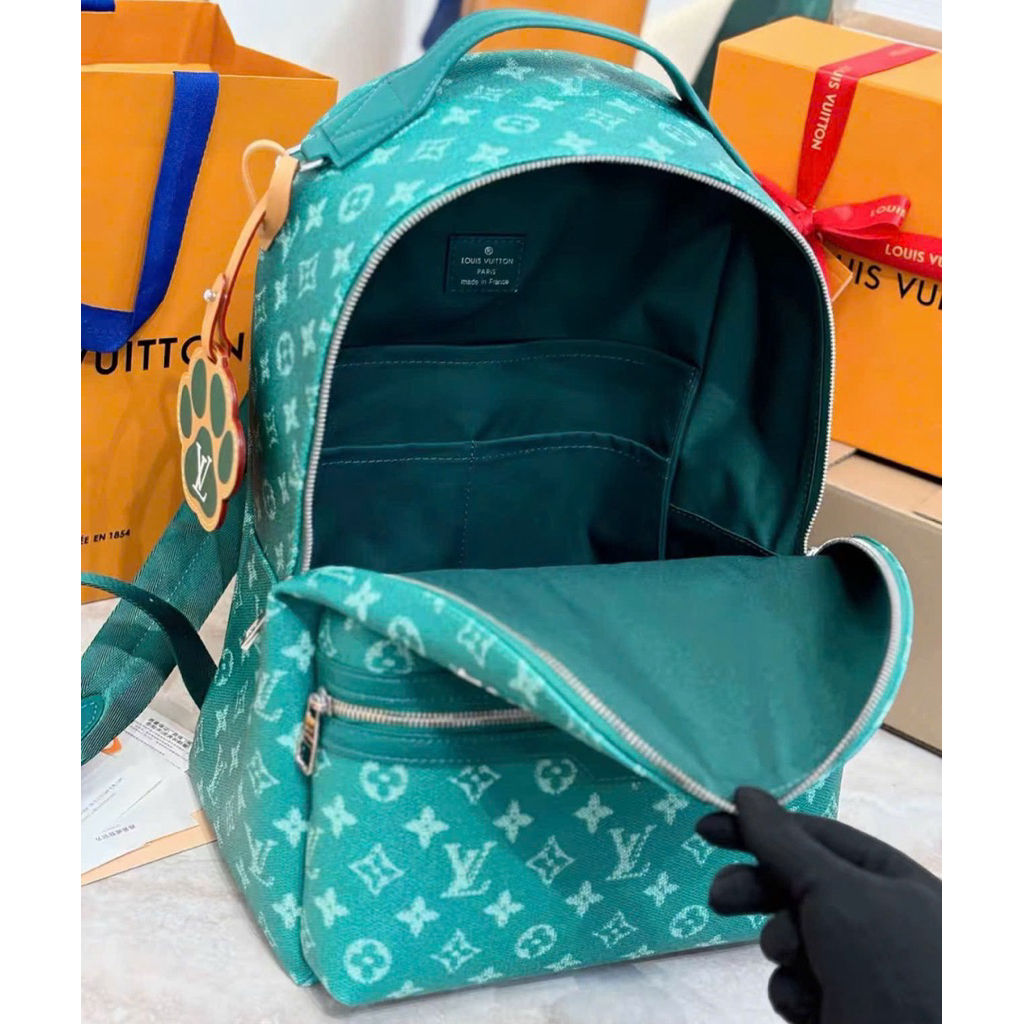 ⚡️[Hight Quality] Balo Nam Nữ \/ Green Backpack - Điểm Nhấn Hoa Xanh Lá Phối Tag Màu Sắc Cao Cấp Loại 1