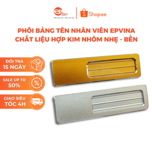 Phôi Bảng Tên Nhân Viên 20 Bằng Kim Loại Hợp Kim Nhôm Kèm Phụ Kiện Nam Châm Hoặc Kim Cài