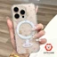 Gỗ hoa nhỏ phù hợp với vỏ điện thoại iPhone 17 Pro Max, iPhone 16 trong suốt, 15/14 Pro hút từ