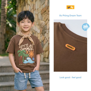 [DREAM TEAM] Áo thun trẻ em YODY in hình trẻ trung, có đồng phục gia đình, đội nhóm KCTS26S004