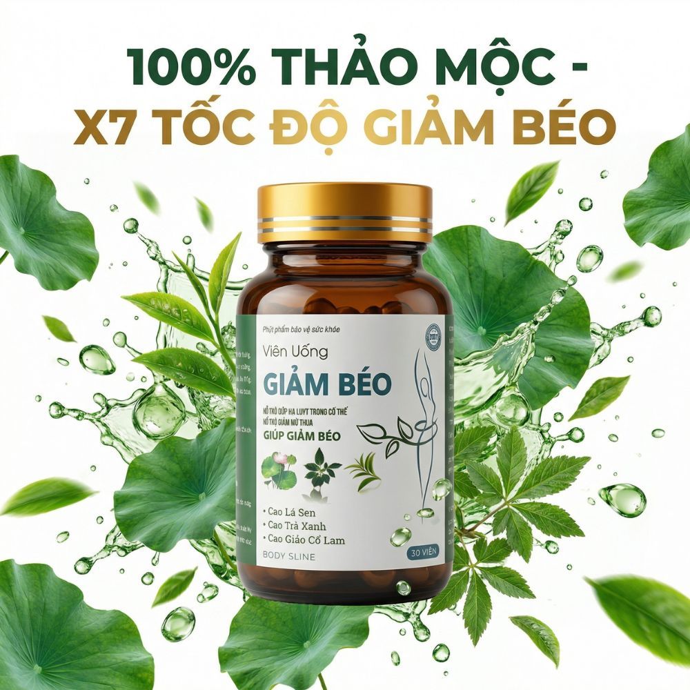Viên uống giảm cân Giảm béo Body Sline Chính hãng Body Sline Hộp 30 viên, Hỗ trợ kiểm soát cân nặng an toàn hiệu quả giả