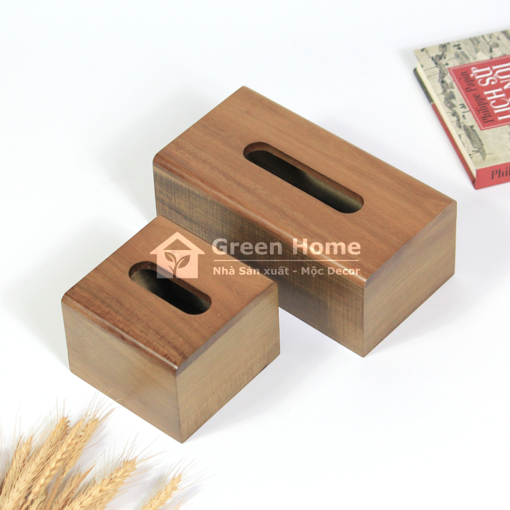 Hộp Đựng Giấy Ăn Cao Cấp, Hộp Đựng Giấy Ăn Bằng Gỗ Tự Nhiên Phù Hợp Cho Khăn Giấy Tối Đa 200x100mm