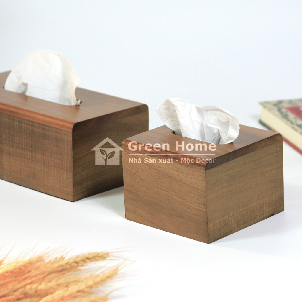 Hộp Đựng Giấy Ăn Cao Cấp, Hộp Đựng Giấy Ăn Bằng Gỗ Tự Nhiên Phù Hợp Cho Khăn Giấy Tối Đa 200x100mm