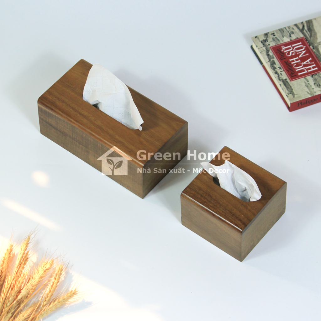 Hộp Đựng Giấy Ăn Cao Cấp, Hộp Đựng Giấy Ăn Bằng Gỗ Tự Nhiên Phù Hợp Cho Khăn Giấy Tối Đa 200x100mm