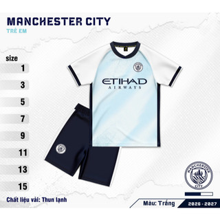 Bộ Quần Áo Bóng.Đá Trẻ Em – CLB Manchester City