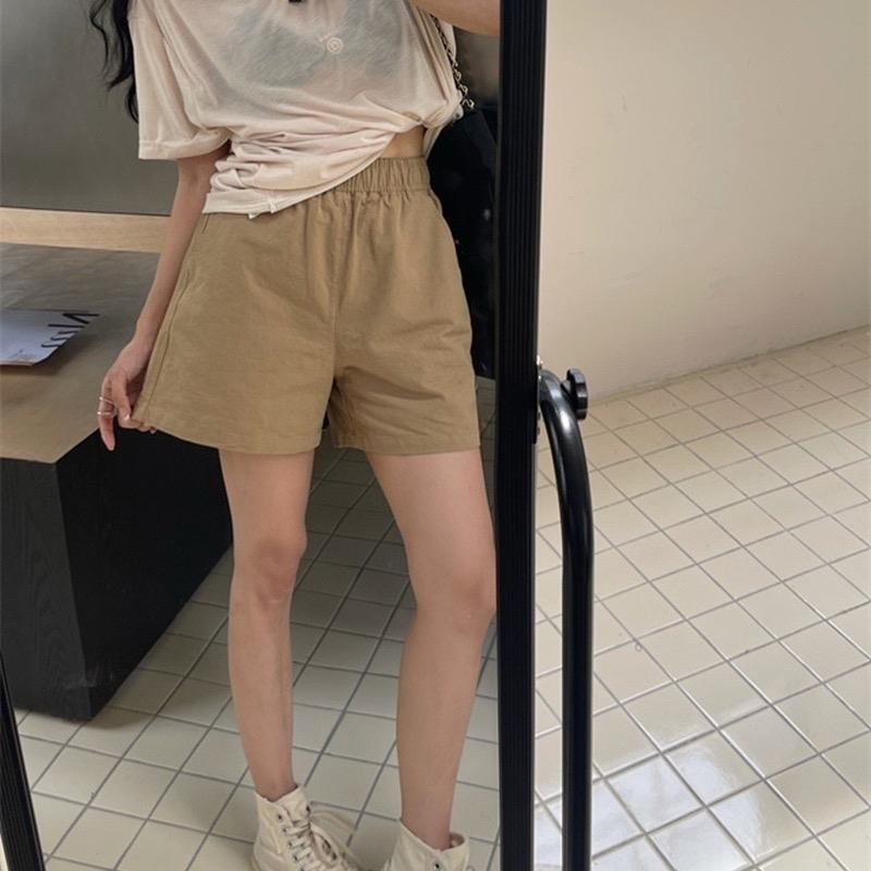 Quần đùi kaki Nữ ngắn trên gối trẻ trung có túi - TT