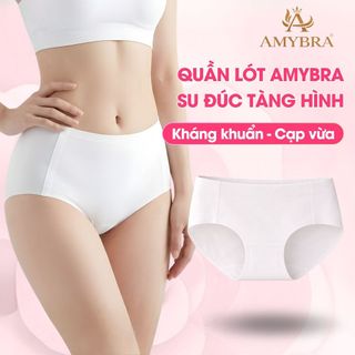 Quần lót nữ đúc su cạp vừa mỏng nhẹ, Quần chip nữ viền ép đáy dán thông thoáng dễ chịu AMYBRA L059