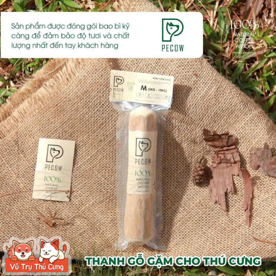 Đồ Chơi Cho Chó Thanh Gỗ Gặm Cà Phê Pecow