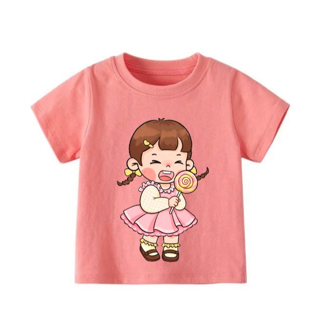 👕 Áo Thun Bé Gái mềm mịn thoáng mát in hình dễ thương 👕 AT670