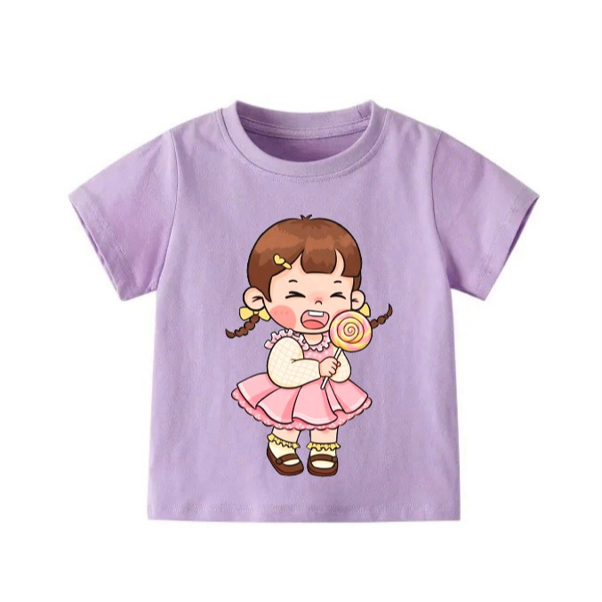 👕 Áo Thun Bé Gái mềm mịn thoáng mát in hình dễ thương 👕 AT670