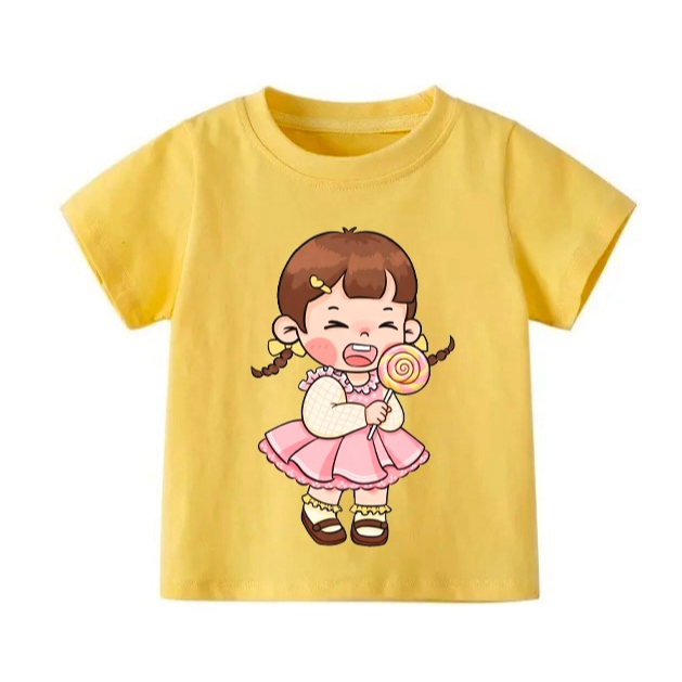 👕 Áo Thun Bé Gái mềm mịn thoáng mát in hình dễ thương 👕 AT670