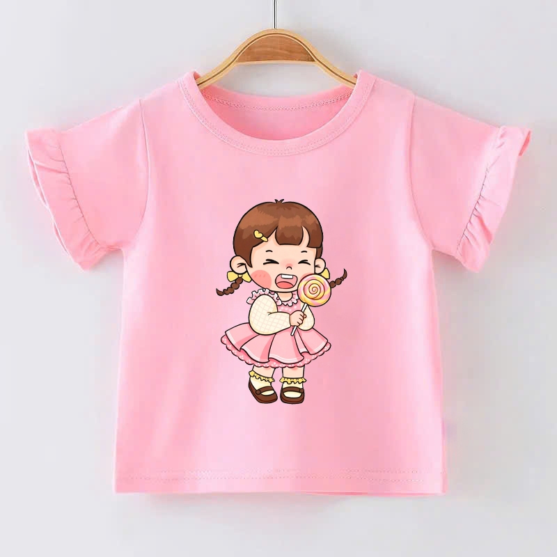 👕 Áo Thun Bé Gái mềm mịn thoáng mát in hình dễ thương 👕 AT670