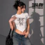 Áo thun nữ ôm body vạt nhọn in hoạ tiết kute 2 màu trắng đen Duy Linh chuyên sỉ áo croptop DL14A