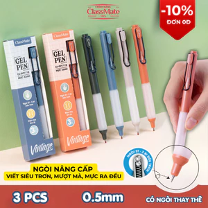 Bút Gel Bấm Cao Cấp Viết Siêu Trơn Ngòi ST 2 Bi Nâng Cấp, Bút Gel Vintage 0.5mm Mực Nhanh Khô Viết Êm Tay GP111