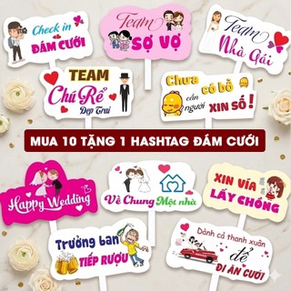 50 Mẫu hashtag đám cưới, Hashtag cầm tay chụp ảnh cưới nhiều mẫu bền đẹp - Lỗi 1 đổi 1
