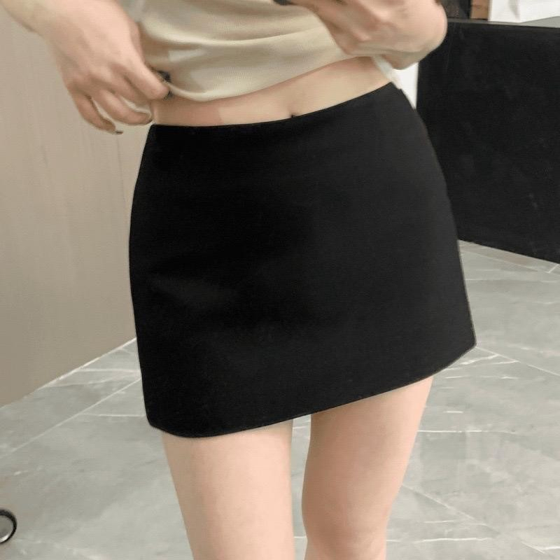 Chân váy ngắn đứng phom A khoá kéo sau chất hàn dày dặn trẻ trung năng động - CV999 TT