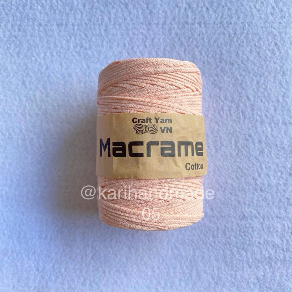 Sợi Macrame Cotton 3mm chuyên thắt vòng tay túi xách móc mũ nón túi