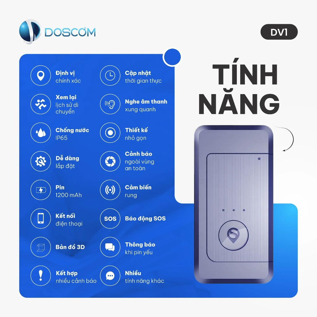 Thiết Bị Định Vị GPS Mini Không Dây DV1 – Theo Dõi Xe Máy Ô Tô, Chống Trộm, Định Vị Chính Xác